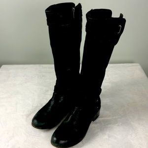 Black UGG boots 8 1/2, 1 1/2 tall heel